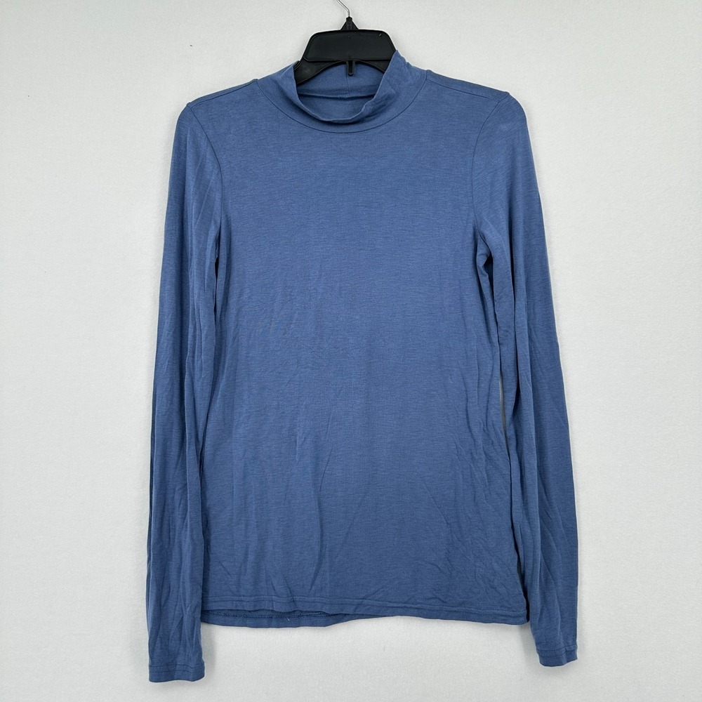 Offline by Aerie Chillside Collection‎ Mock Neck Womens Blue T-Shirt Size M Soft